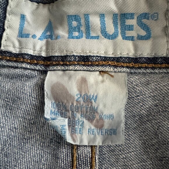 LA Blues Barrel Leg Carpenter Cotton Jeans - Picture 3 of 6